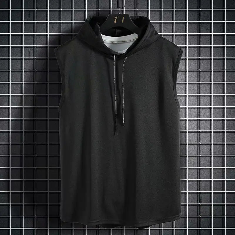 Sleeveless Hooded Tank Top