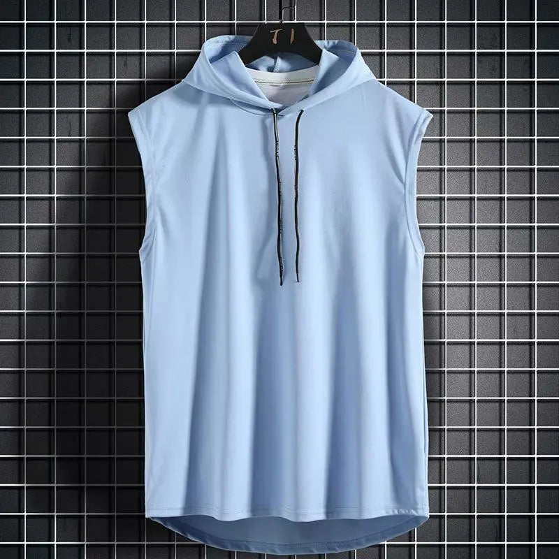 Sleeveless Hooded Tank Top
