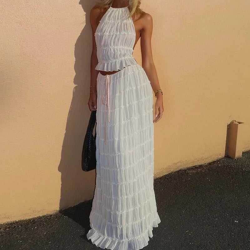 Backless Matching Suit 2 Piece - Multicolor