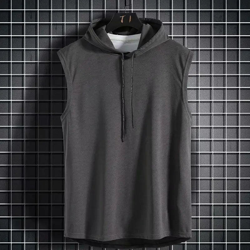 Sleeveless Hooded Tank Top