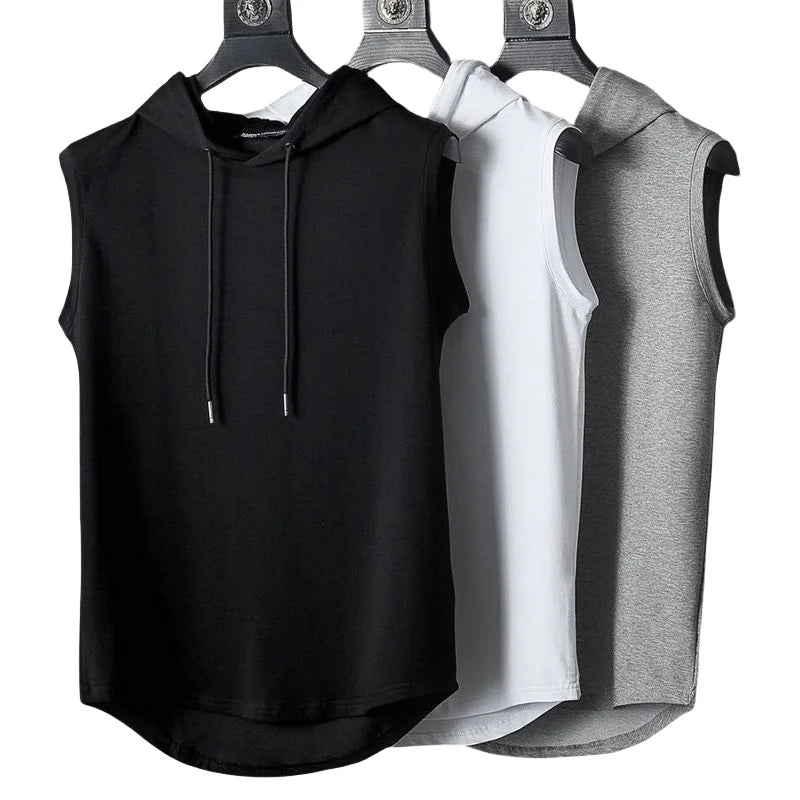 Sleeveless Hooded Tank Top