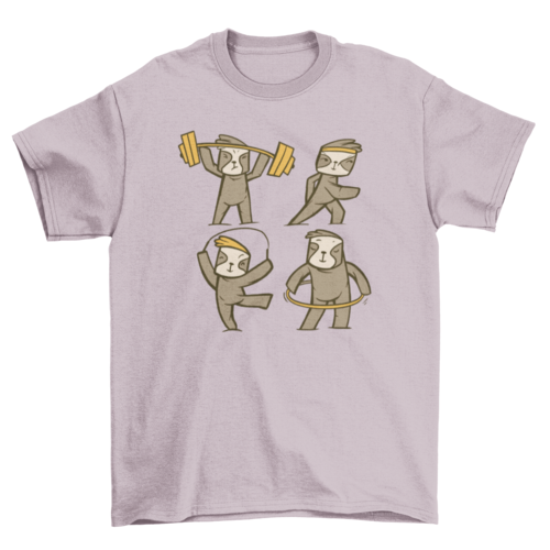Fitness sloths t-shirt - Multicolor